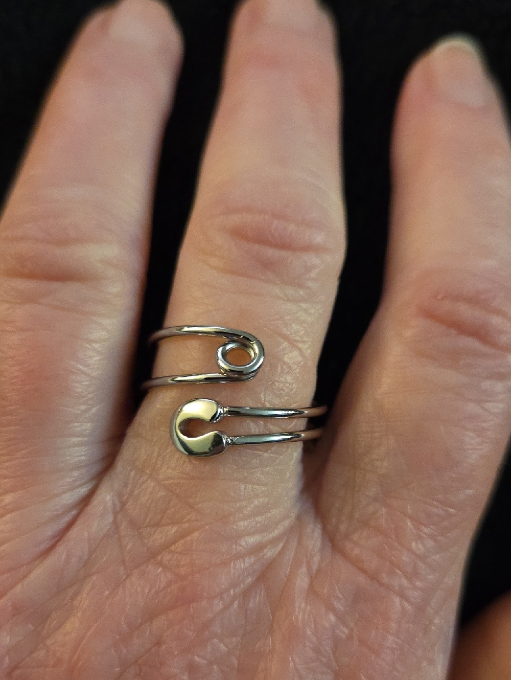 NEW - RING...adjustable ring, Safety Pin